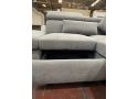 Corner Lounge with Chaise Sofa Bed in Knit Fabric and Adjustable Headrest - Samaria